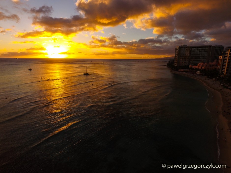 Waikiki Beach – zachód słońca