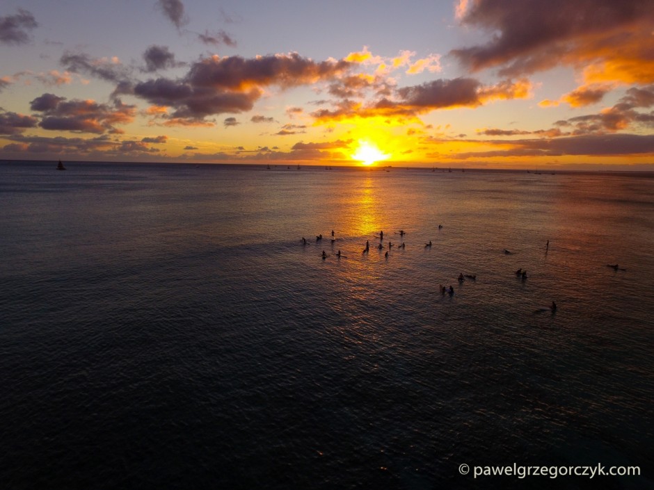 Waikiki Beach – zachód słońca